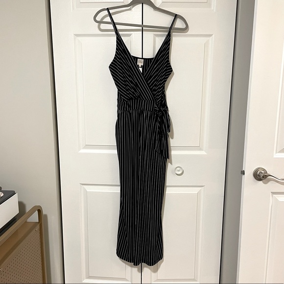 Kaileigh Black and White Striped Jumpsuit - Picture 5 of 10